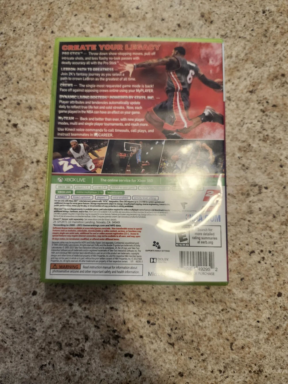 Microsoft Xbox 360 NBA 2K14 Game - Red, White, Green